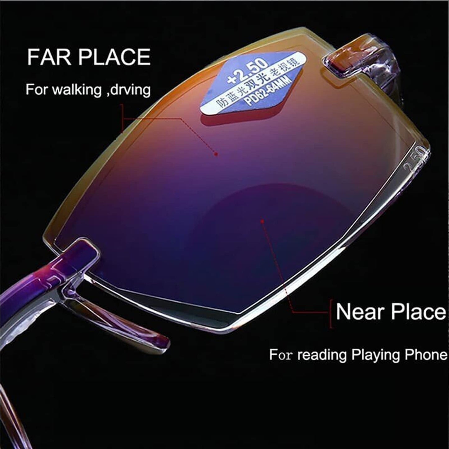 Rimless Anti Blue Ray Reading Glasses Men Women