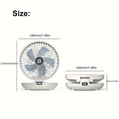 Portable Foldable Fan with Rechargeable Battery