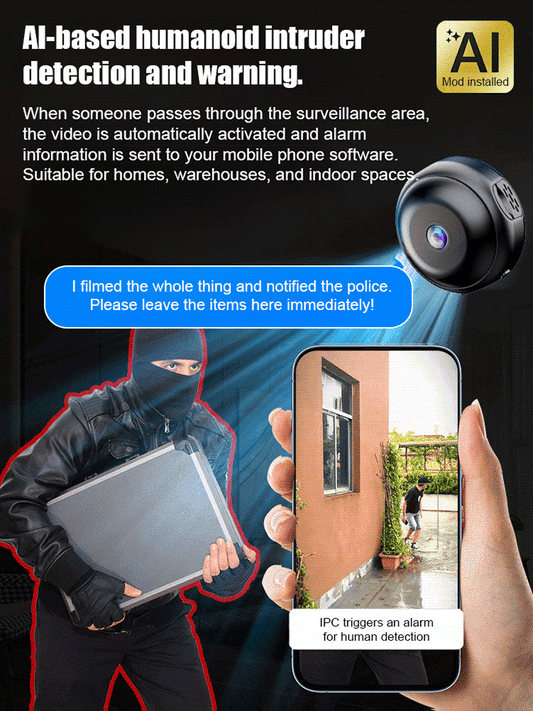 360° Panoramic Wireless Home Security Camera – Full HD Remote Monitoring via Smartphone
