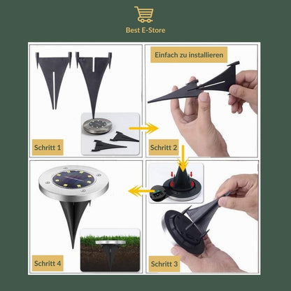 Neue wasserdichte solarbetriebene Gartenleuchten