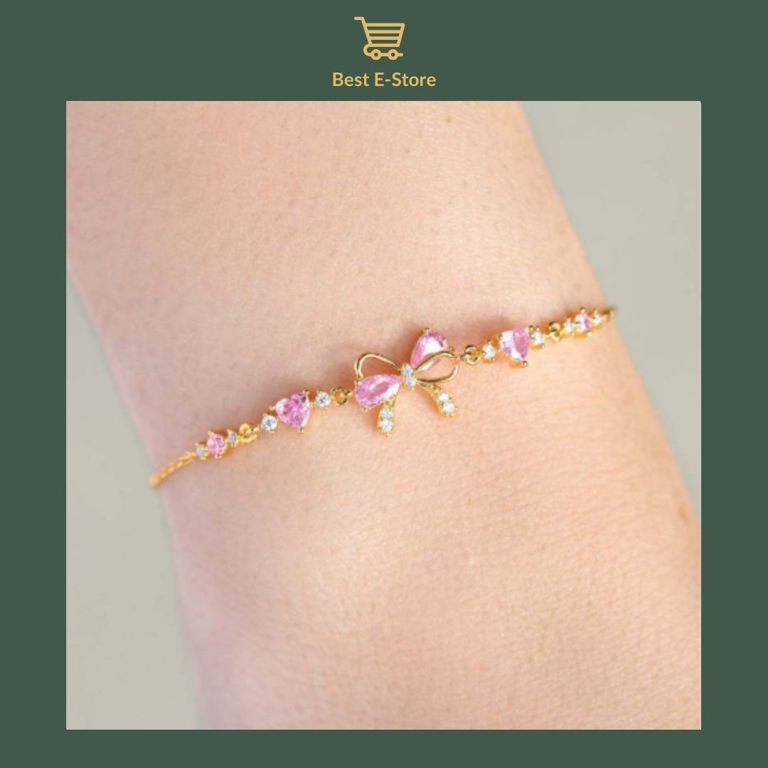 🎀 Elegant Bow Bracelet : Dazzle in Gold, Silver & Rose Gold ✨