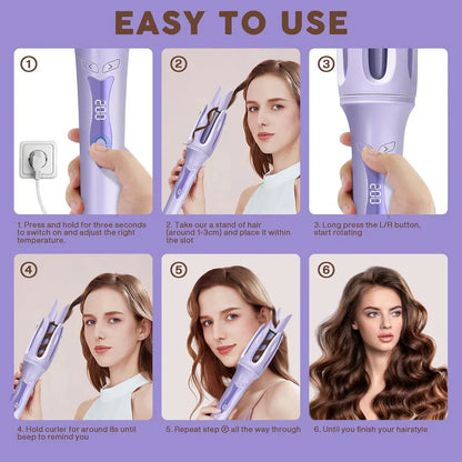 AUTOMATIC HAIR CURLER STICK – EFFORTLESS SALON-QUALITY CURLS