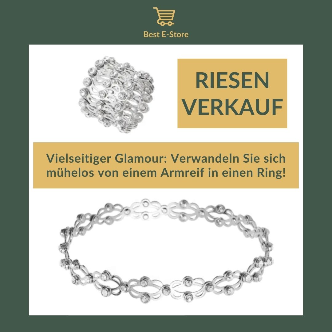 🎁 Das perfekte Geschenk: Wandelbarer Armreif  funkelnden Zirkoniasteinen 💎