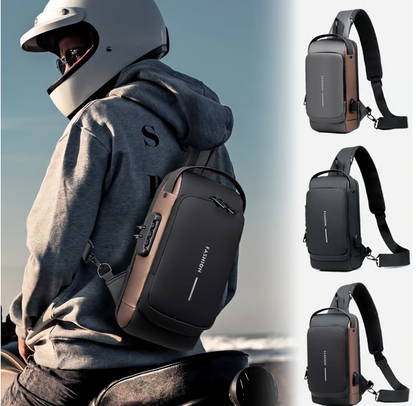 New Carbon Fiber Streamline Anti-Theft Sling Bag