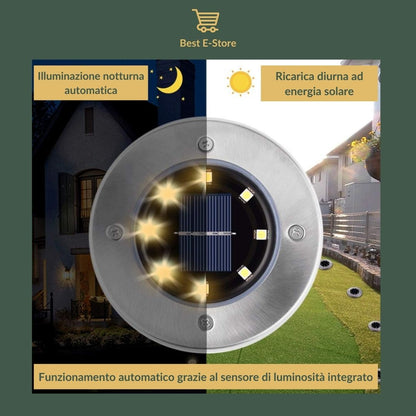 Nuove luci solari impermeabili da giardino