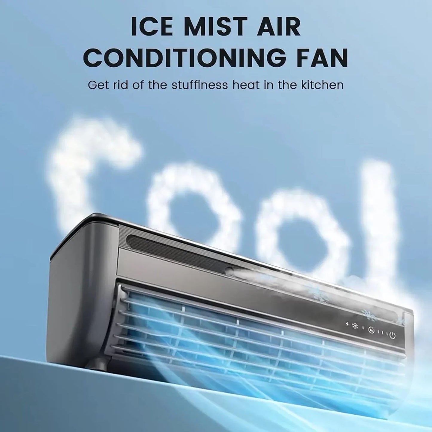 Portable Rechargeable Wall Mounted Air Conditioner Fan No Drilling