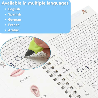 Magic Writing Book- Reusable Handwriting Practice with Disappearing Ink 4pc Set