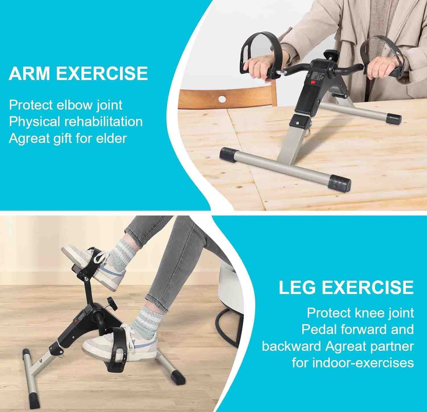 Portable Folding Pedal Exerciser Machine