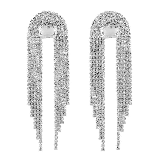 Women's Fashion Temperament Long Fringe Earrings